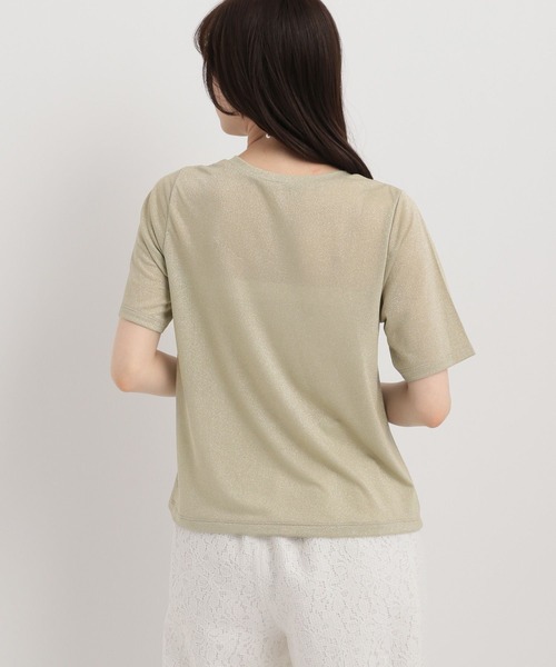 Andemiu（アンデミュウ）の「ラメカットＴ134418（Tシャツ/カットソー・レディース・シルバーグレー/ベージュ/ブラック・FREE）」の8枚目の写真