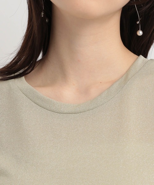 Andemiu（アンデミュウ）の「ラメカットＴ134418（Tシャツ/カットソー・レディース・シルバーグレー/ベージュ/ブラック・FREE）」の9枚目の写真