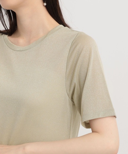 Andemiu（アンデミュウ）の「ラメカットＴ134418（Tシャツ/カットソー・レディース・シルバーグレー/ベージュ/ブラック・FREE）」の10枚目の写真