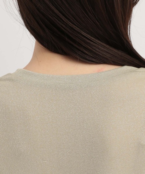 Andemiu（アンデミュウ）の「ラメカットＴ134418（Tシャツ/カットソー・レディース・シルバーグレー/ベージュ/ブラック・FREE）」の12枚目の写真