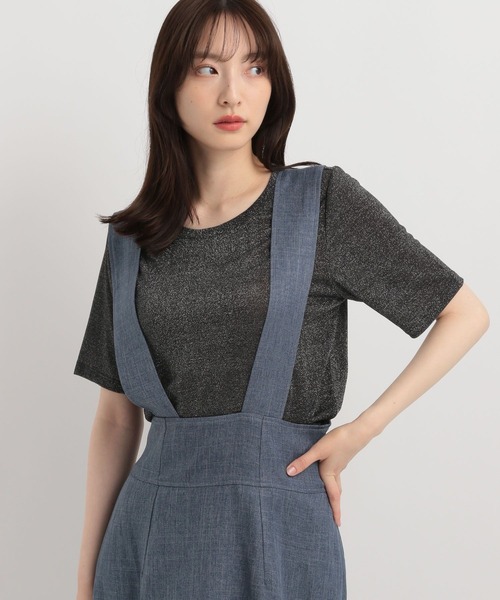 Andemiu（アンデミュウ）の「ラメカットＴ134418（Tシャツ/カットソー・レディース・シルバーグレー/ベージュ/ブラック・FREE）」の22枚目の写真