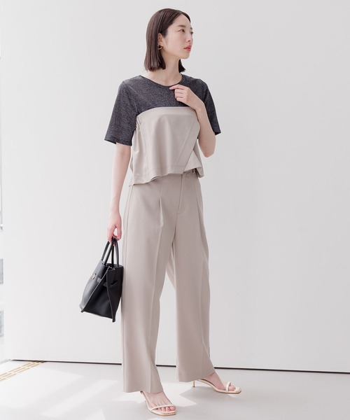 Andemiu（アンデミュウ）の「ラメカットＴ134418（Tシャツ/カットソー・レディース・シルバーグレー/ベージュ/ブラック・FREE）」の17枚目の写真