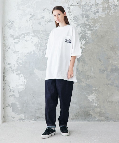 rehacer(レアセル)の「rehacer : New Day Logo Pocket CS / ニューデイ ロゴ ポケットカットソー(Tシャツ/カットソー・メンズ・ホワイト/ブラック・SMALL/MEDIUM/LARGE)」の5枚目の写真