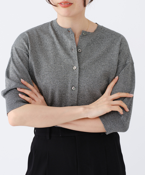 ENA LEVITA クルーカーディガン　ピンクB IENA（イエナ）の「《WEB限定/追加3》LEVITA クルーカーディガン