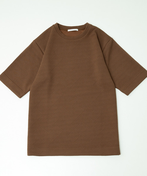 MEN'S MELROSE(メンズメルローズ)の「ブリスタージャガードクルーネックTシャツ(Tシャツ/カットソー・メンズ・ブラウン/ネイビー/ホワイト・3/2/4)」の19枚目の写真