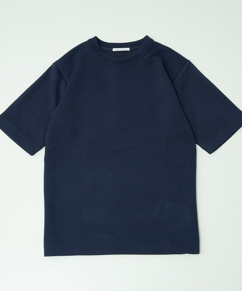 MEN'S MELROSE(メンズメルローズ)の「ブリスタージャガードクルーネックTシャツ(Tシャツ/カットソー・メンズ・ブラウン/ネイビー/ホワイト・3/2/4)」の17枚目の写真