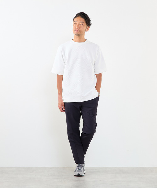 MEN'S MELROSE(メンズメルローズ)の「ブリスタージャガードクルーネックTシャツ(Tシャツ/カットソー・メンズ・ブラウン/ネイビー/ホワイト・3/2/4)」の13枚目の写真