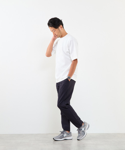 MEN'S MELROSE(メンズメルローズ)の「ブリスタージャガードクルーネックTシャツ(Tシャツ/カットソー・メンズ・ブラウン/ネイビー/ホワイト・3/2/4)」の12枚目の写真