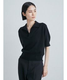 MIESROHE（ミースロエ）の「オープンカラーハーフスリーブカシミアNT
