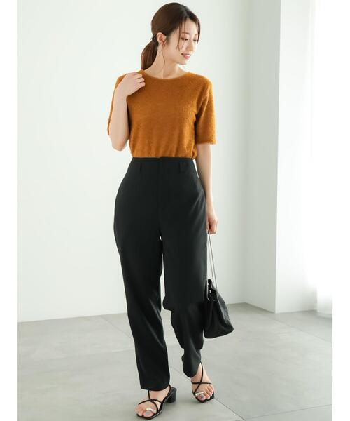 Te chichi(テチチ)の「プードルメッシュプルオーバー(Tシャツ/カットソー・レディース・ブラウン/オフホワイト/ブラック・F)」の10枚目の写真