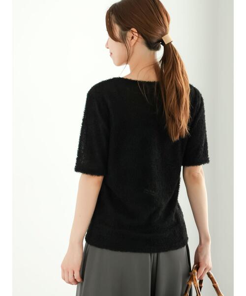 Te chichi(テチチ)の「プードルメッシュプルオーバー(Tシャツ/カットソー・レディース・ブラウン/オフホワイト/ブラック・F)」の11枚目の写真