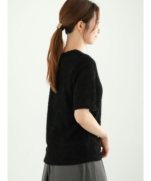 Te chichi(テチチ)の「プードルメッシュプルオーバー(Tシャツ/カットソー・レディース・ブラウン/オフホワイト/ブラック・F)」の12枚目の写真