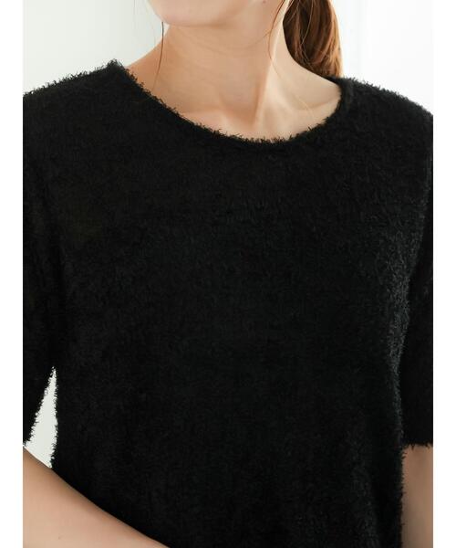 Te chichi(テチチ)の「プードルメッシュプルオーバー(Tシャツ/カットソー・レディース・ブラウン/オフホワイト/ブラック・F)」の13枚目の写真