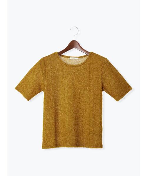 Te chichi(テチチ)の「プードルメッシュプルオーバー(Tシャツ/カットソー・レディース・ブラウン/オフホワイト/ブラック・F)」の15枚目の写真