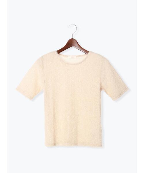 Te chichi(テチチ)の「プードルメッシュプルオーバー(Tシャツ/カットソー・レディース・ブラウン/オフホワイト/ブラック・F)」の16枚目の写真