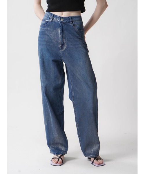 セール】METALLIC PRINT DENIM（デニムパンツ）｜:ETHROF（イーサオブ 