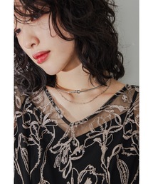 LE'RURE（リルアー）の「メタルチョーカーネックレス 2連 レイヤード シルバー ゴールド 結婚式 お呼ばれ 成人式 フォーマル アクセサリー（ネックレス）」