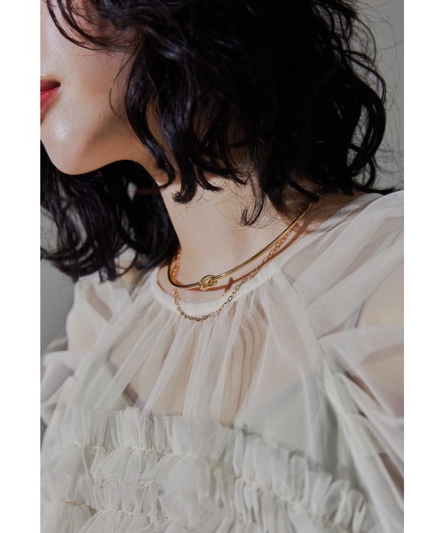 メタルチョーカーネックレス 2連 レイヤード シルバー ゴールド 結婚式 お呼ばれ 成人式 フォーマル アクセサリー（ネックレス）｜niana（ニアナ） wif.tv