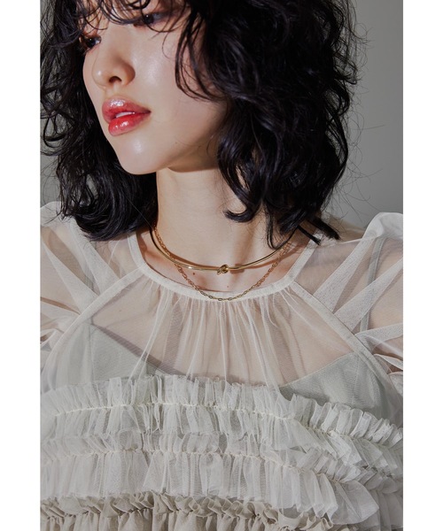 メタルチョーカーネックレス 2連 レイヤード シルバー ゴールド 結婚式 お呼ばれ 成人式 フォーマル アクセサリー（ネックレス）｜niana（ニアナ） wif.tv