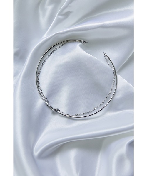 メタルチョーカーネックレス 2連 レイヤード シルバー ゴールド 結婚式 お呼ばれ 成人式 フォーマル アクセサリー（ネックレス）｜niana（ニアナ） wif.tv