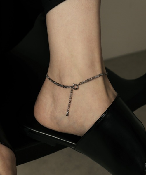 ORLEAN（オルレアン）の「金属アレルギー対応 ダブルラインアンクレット サージカルステンレス（アンクレット・レディース・シルバー/ゴールド・フリー）」の8枚目の写真