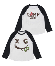 X-girl Stages | L/S BB TEE SMILEY CAMP(4T～7T)(Tシャツ/カットソー)