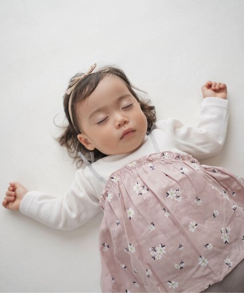 apres les cours（アプレレクール）の「ワッフルドッキングフレアTシャツ（Tシャツ/カットソー・キッズ・ブラック/サックスブルー/ピンク/レッド・80/90/100/110/120/130/140）」の22枚目の写真