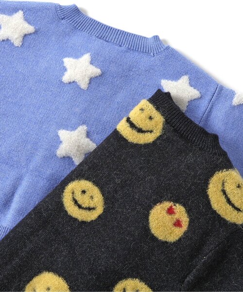 BREEZE（ブリーズ）の「総柄ジャガードカーディガン（カーディガン/ボレロ・キッズ・アイボリー/ブルー/チャコール・70/80）」の9枚目の写真