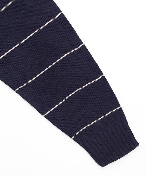 BEVERLY HILLS POLO CLUB(ビバリーヒルズポロクラブ)の「【BEVERLY HILLS POLO CLUB/ビバリーヒルズポロクラブ】ガゼット付きワンポイント刺繍クルーニット(ニット/セーター・メンズ・ネイビー/モカ/ワインレッド/ブラック系1/アイボリー/ブラック系2・M/LL/L)」の22枚目の写真