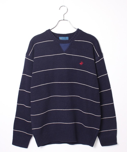 BEVERLY HILLS POLO CLUB(ビバリーヒルズポロクラブ)の「【BEVERLY HILLS POLO CLUB/ビバリーヒルズポロクラブ】ガゼット付きワンポイント刺繍クルーニット(ニット/セーター・メンズ・ネイビー/モカ/ワインレッド/ブラック系1/アイボリー/ブラック系2・M/LL/L)」の15枚目の写真