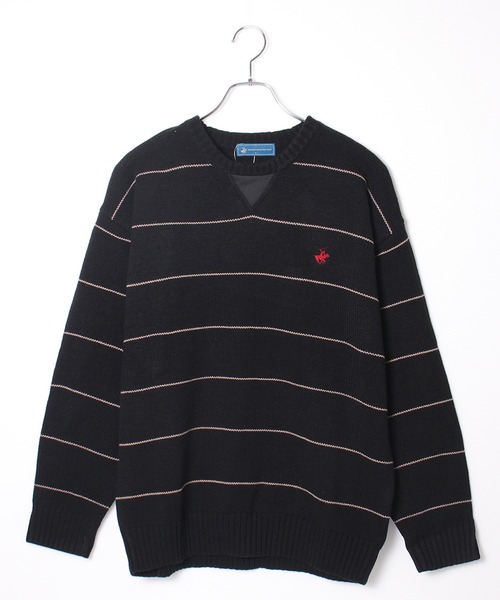 BEVERLY HILLS POLO CLUB(ビバリーヒルズポロクラブ)の「【BEVERLY HILLS POLO CLUB/ビバリーヒルズポロクラブ】ガゼット付きワンポイント刺繍クルーニット(ニット/セーター・メンズ・ネイビー/モカ/ワインレッド/ブラック系1/アイボリー/ブラック系2・M/LL/L)」の9枚目の写真