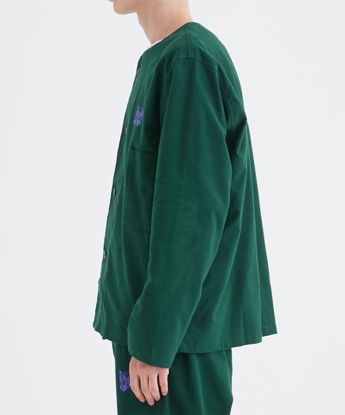 【新品】NEEDLES/セットアップ/グリーン/パジャマ/グリーンM Needles（ニードルス）の「【Needles/ニードルズ】Pajama Set - Cotton
