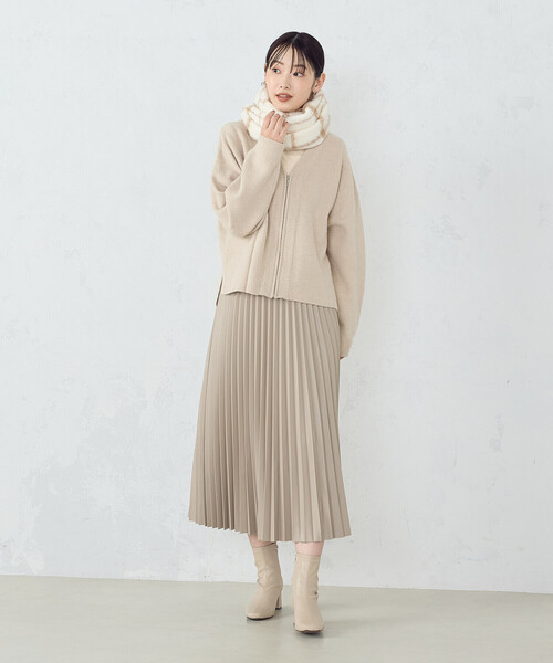 MONO　COMME CA（モノコムサ）の「シャギーチェック ストール（ストール/ショール・レディース・グレー/オフホワイト・FREE）」の3枚目の写真