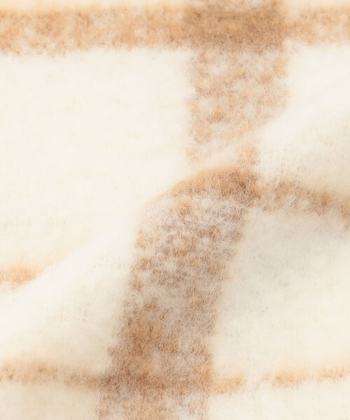 MONO　COMME CA（モノコムサ）の「シャギーチェック ストール（ストール/ショール・レディース・グレー/オフホワイト・FREE）」の9枚目の写真