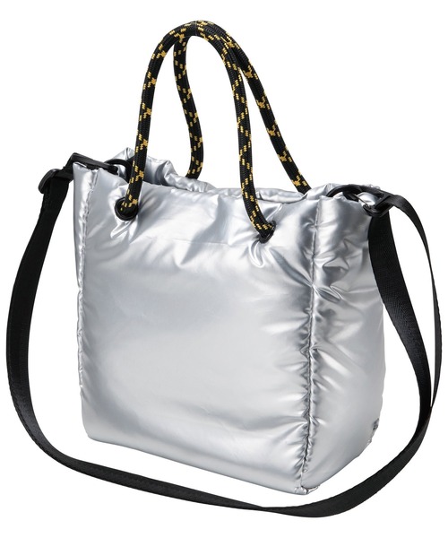 KiU（キウ）の「パフィートートバッグミニ（トートバッグ・レディース・オフホワイト/シルバー/ブラック・FREE）」の15枚目の写真