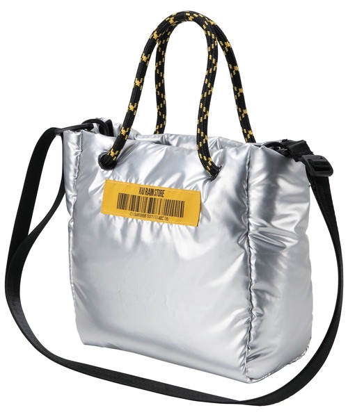 KiU（キウ）の「パフィートートバッグミニ（トートバッグ・レディース・オフホワイト/シルバー/ブラック・FREE）」の14枚目の写真