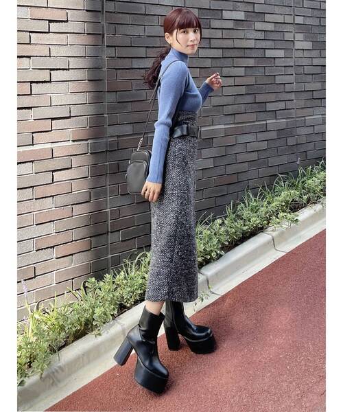 デザインステッチスクエアブーツ（ブーツ）｜MURUA（ムルーア）