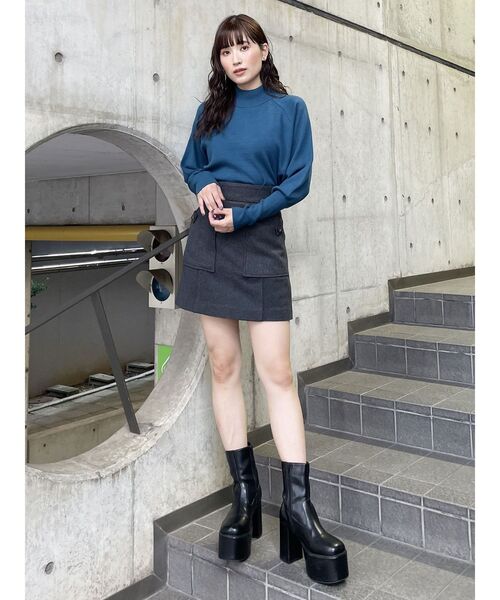 デザインステッチスクエアブーツ（ブーツ）｜MURUA（ムルーア）