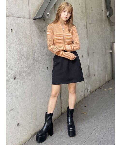 デザインステッチスクエアブーツ（ブーツ）｜MURUA（ムルーア）