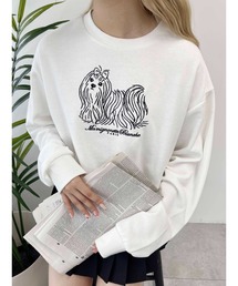 PHILLY | 【PHILLY】ドッグ刺繍ショートスウェット(スウェット)