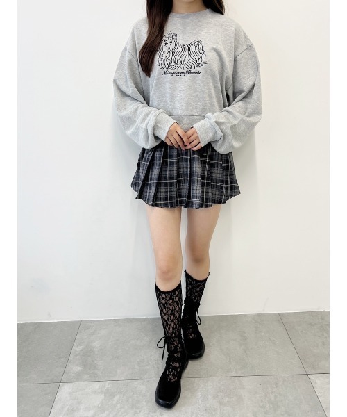 PHILLY（フィリー）の「【PHILLY】ドッグ刺繍ショートスウェット（スウェット・レディース・グレー/ホワイト・FREE）」の7枚目の写真