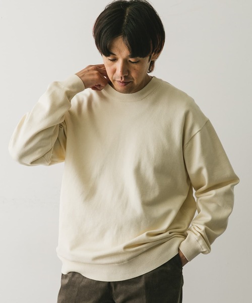URBAN RESEARCH DOORS(アーバンリサーチドアーズ)の「『UR TECH 200日ニット』クルーネックプルオーバー(ニット/セーター・メンズ・オフホワイト/ブルー/チャコールグレー・MEDIUM/LARGE/X-LARGE)」の19枚目の写真
