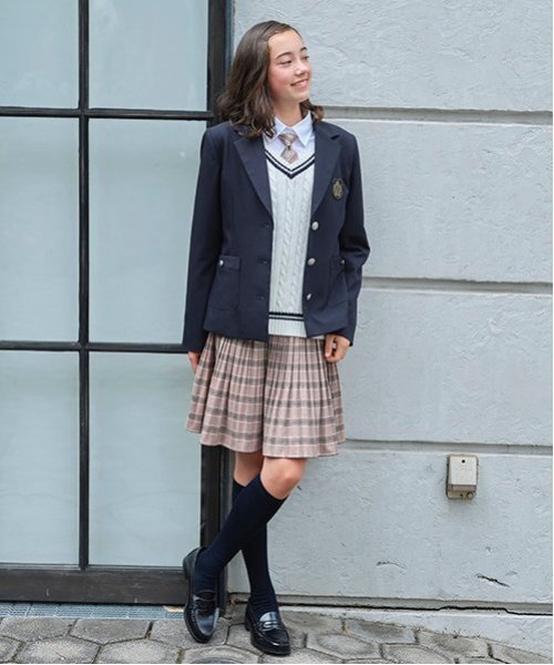 pom ponette junior（ポンポネットジュニア）の「*ストライプネクタイ（ネクタイ・キッズ・エンジ/ベージュ/ブルー・FREE）」の8枚目の写真