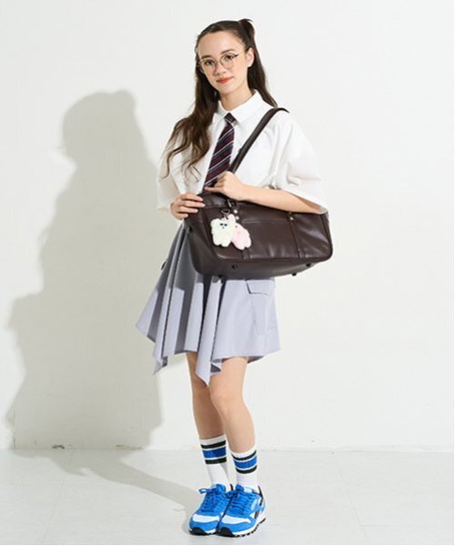 pom ponette junior（ポンポネットジュニア）の「*ストライプネクタイ（ネクタイ・キッズ・エンジ/ベージュ/ブルー・FREE）」の19枚目の写真