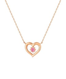 4℃ | 【10月誕生石】K10ピンクゴールド ハートモチーフ ネックレス(ネックレス)