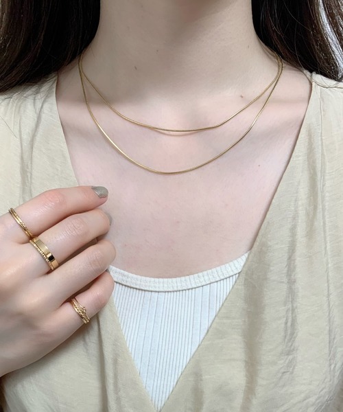 セール】simple double snake necklace / シンプル2連スネーク