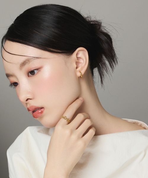 ciite' surgical stainless(シーテサージカルステンレス)の「【 金属アレルギー対応 】 チェーンモチーフリング サージカルステンレス(リング・レディース・シルバー/ゴールド・11号/9号)」の8枚目の写真