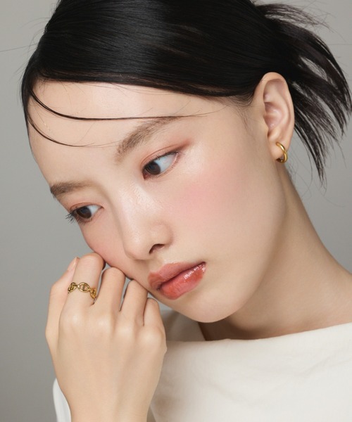 ciite' surgical stainless(シーテサージカルステンレス)の「【 金属アレルギー対応 】 チェーンモチーフリング サージカルステンレス(リング・レディース・シルバー/ゴールド・11号/9号)」の7枚目の写真