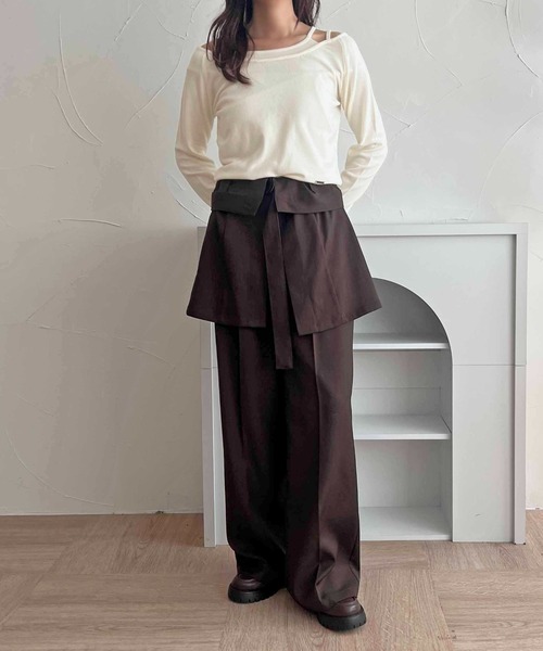 apres jour clair(アプレジュールクレア)の「【apres jour clair】レイヤードニットトップス【ZOZOTOWN限定アイテム】(ニット/セーター・レディース・ネイビー/アイボリー/グレー/ベージュ・フリー/X-LARGE)」の13枚目の写真