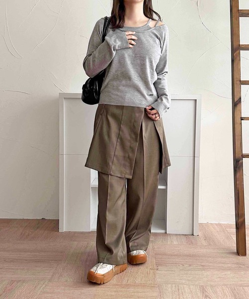 apres jour clair(アプレジュールクレア)の「【apres jour clair】レイヤードニットトップス【ZOZOTOWN限定アイテム】(ニット/セーター・レディース・ネイビー/アイボリー/グレー/ベージュ・フリー/X-LARGE)」の20枚目の写真